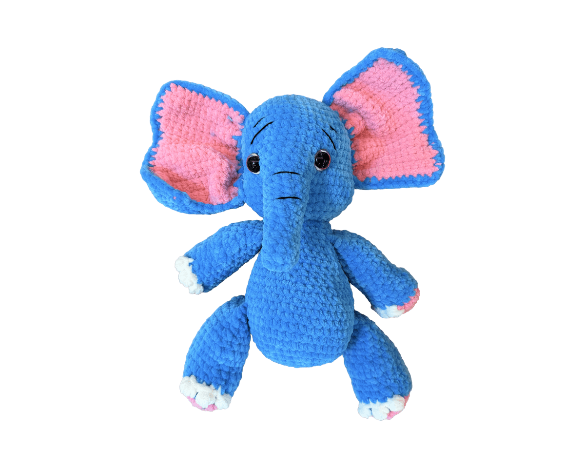 Handgehäkelter Amigurumi-Elefant in liebevoller Handarbeit
